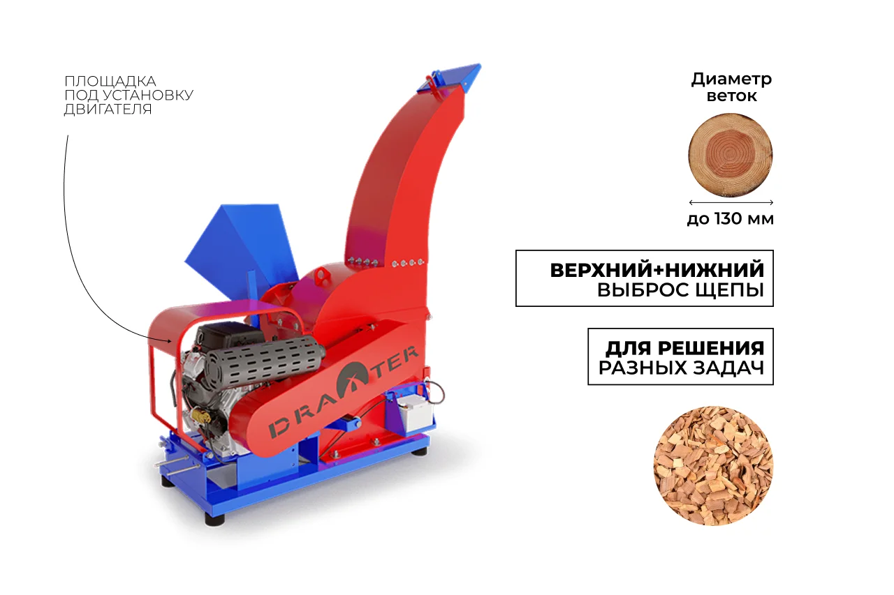 Промышленный утилизатор-щепорез DraXter УЩ-550Э (элект; без