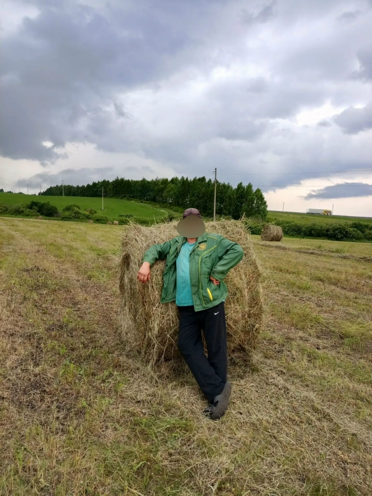 В продаже рулоны сена